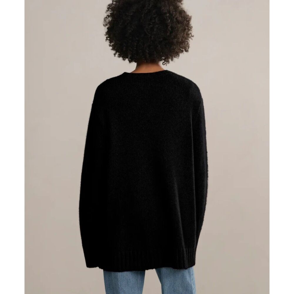 NEW Jenni Kayne 100% Cashmere Amelia Crew Neck Oversized Sweater in Black Sz XXS - Picture 4 of 16